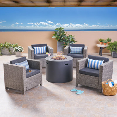 Cascante 4 - Person Patio Conversation Set with Cushions