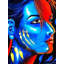 Une dame aux yeux parlés | Peinture de Pragga Majumder