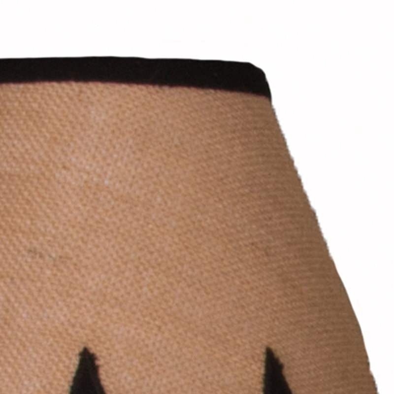 Abat-jour empire en rotin, Noir / beige, H 11 po x l 14 po x P 14 po