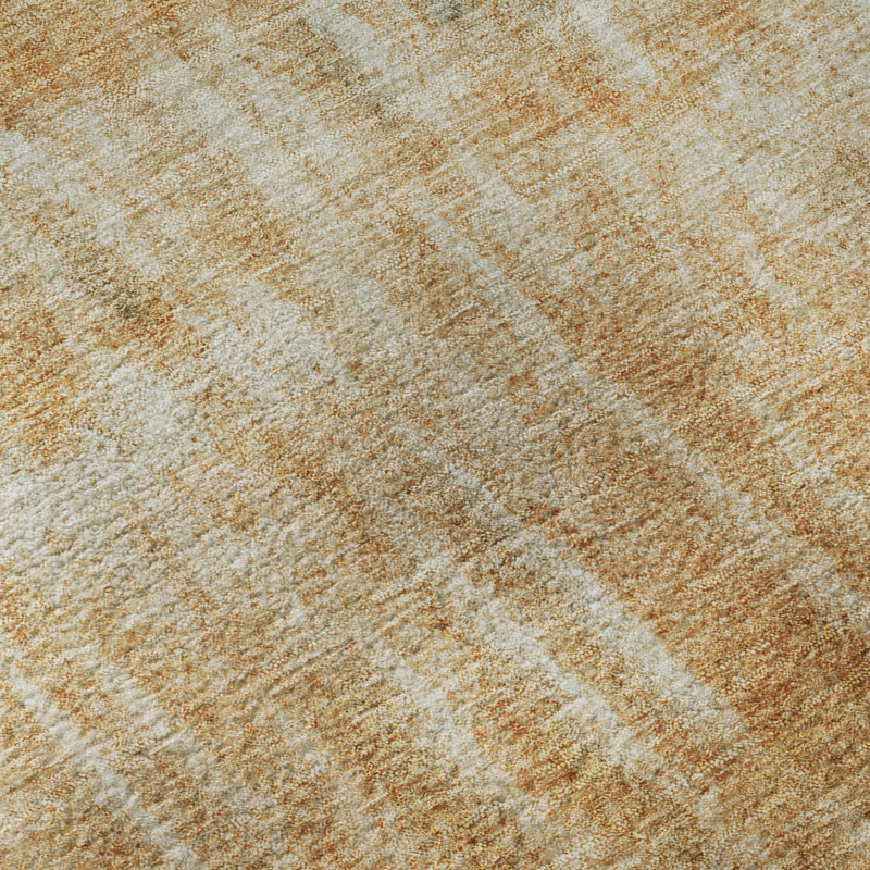Premium Machine Washable Mayfield AMF2317 Casual Rug, 8' Round, Copper