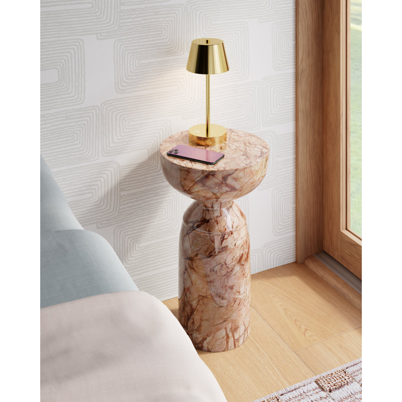Lampe de table à DEL rechargeable Staci Majlinda, Laiton