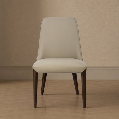 Chaise d'appoint Belmont en bois rembourré de couleur taupe - Paquet de 2