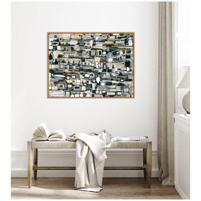 «Snowfall horizontal» par Leah Nadeau, reproduction d'art sur toile encadrée