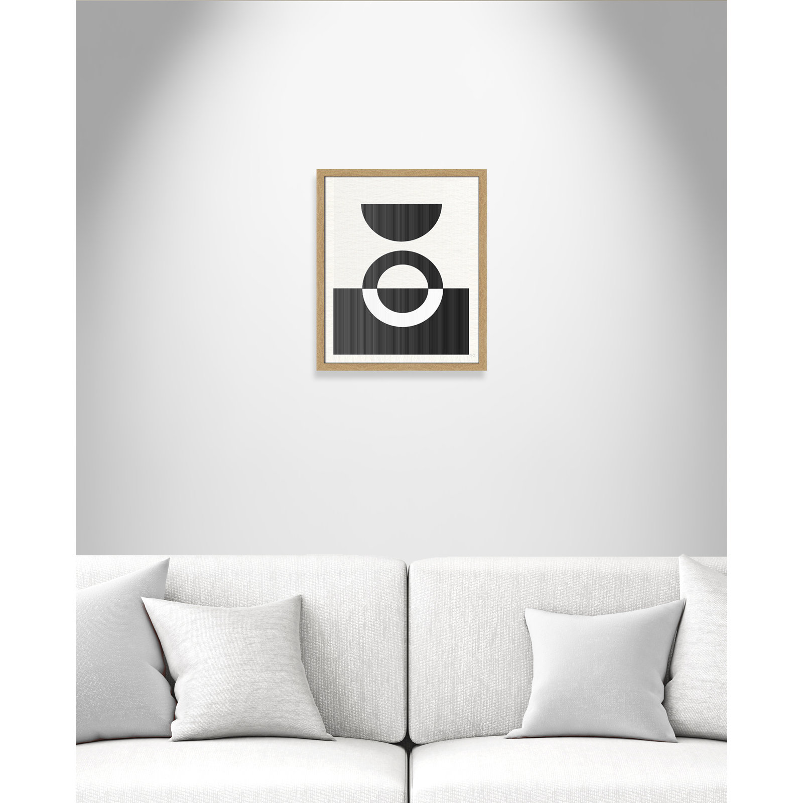 Eclipse III, 19" H x 16" W x 0.75" D, Natural Framed
