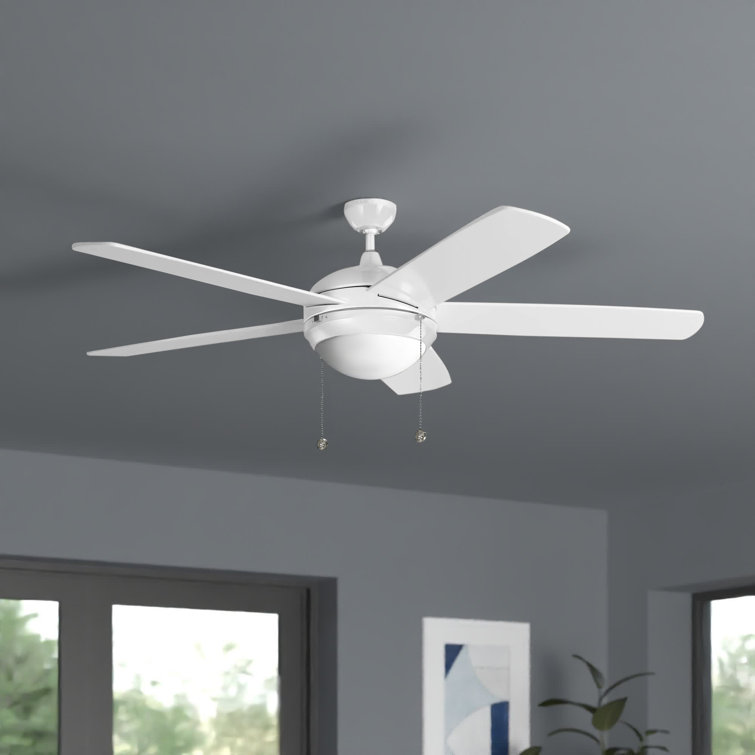 52" Cumbie 5 - Blade Outdoor LED Standard Ceiling Fan with Pull Chain and Light Kit Included