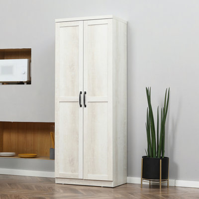 Armoire de rangement autoportante 63 po à 2 portes avec tablettes à 5 niveaux et 2 tablettes réglables pour la salle à manger