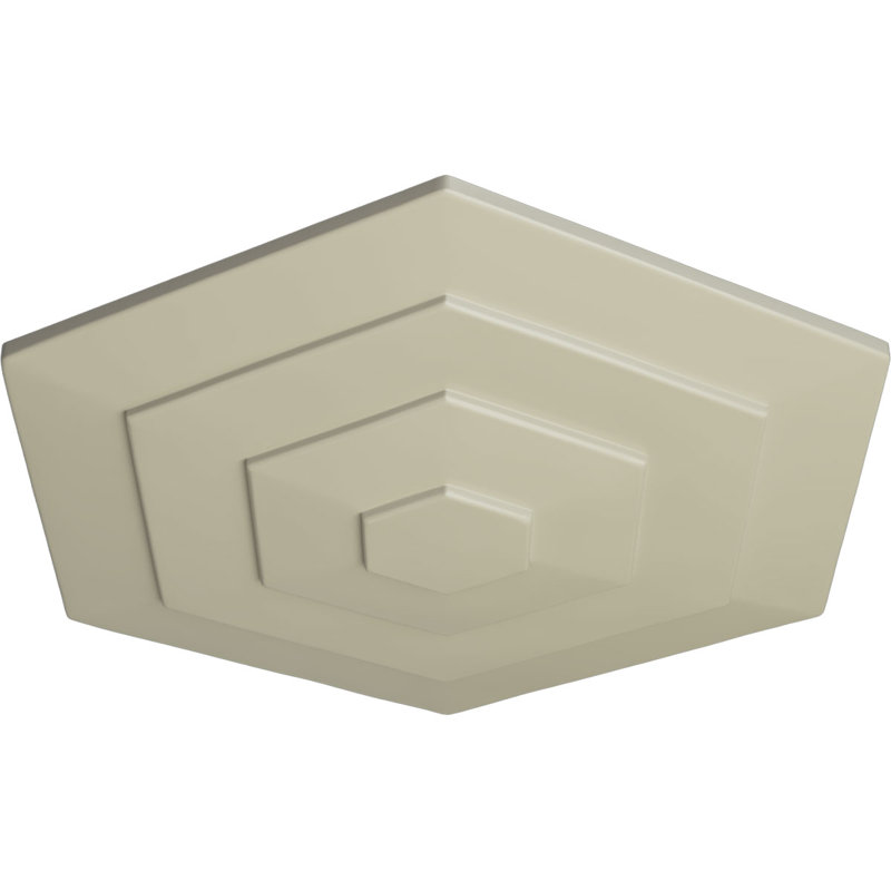 Médaillon de plafond 23 1/4 po x P 7/8 po Woodruff, Jaune clair
