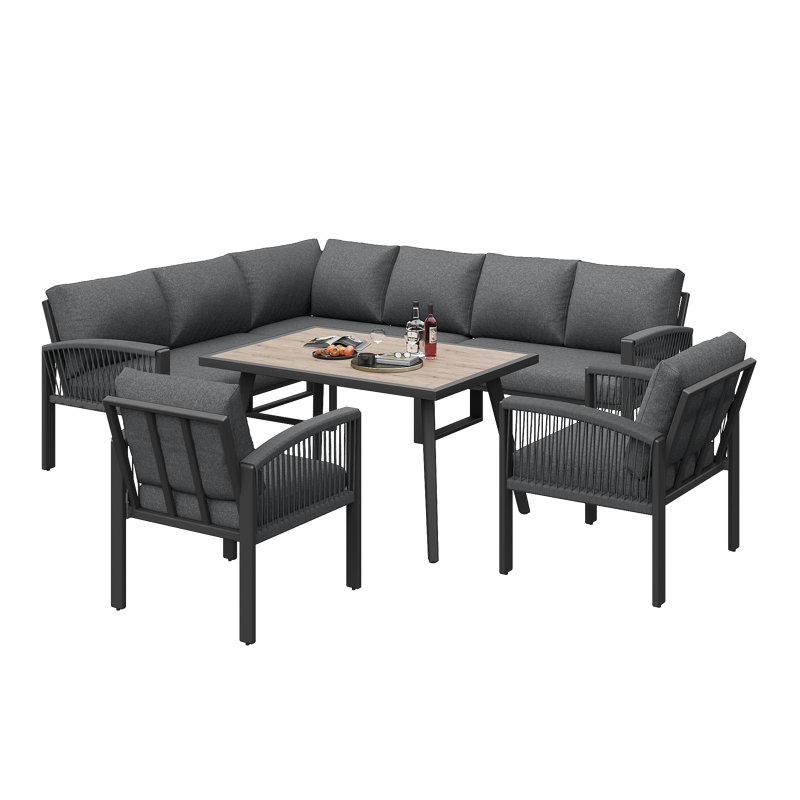 Garden Lounge Set For 8 People, Grey, Grey