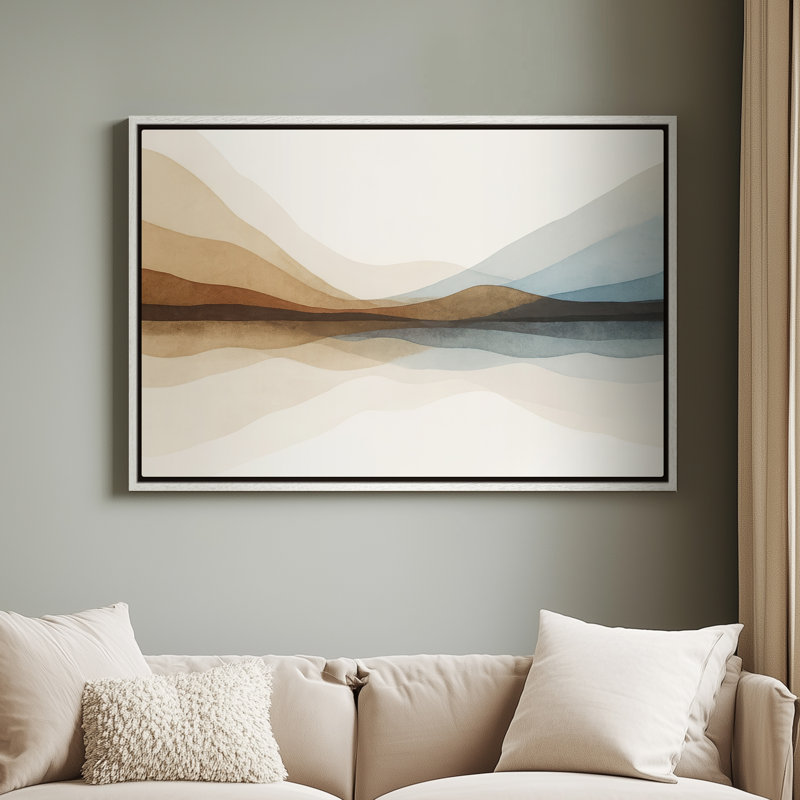 Framed Canvas Wall Art - Vintage Abstract Wall Prints for Bedroom - 24"x36", White