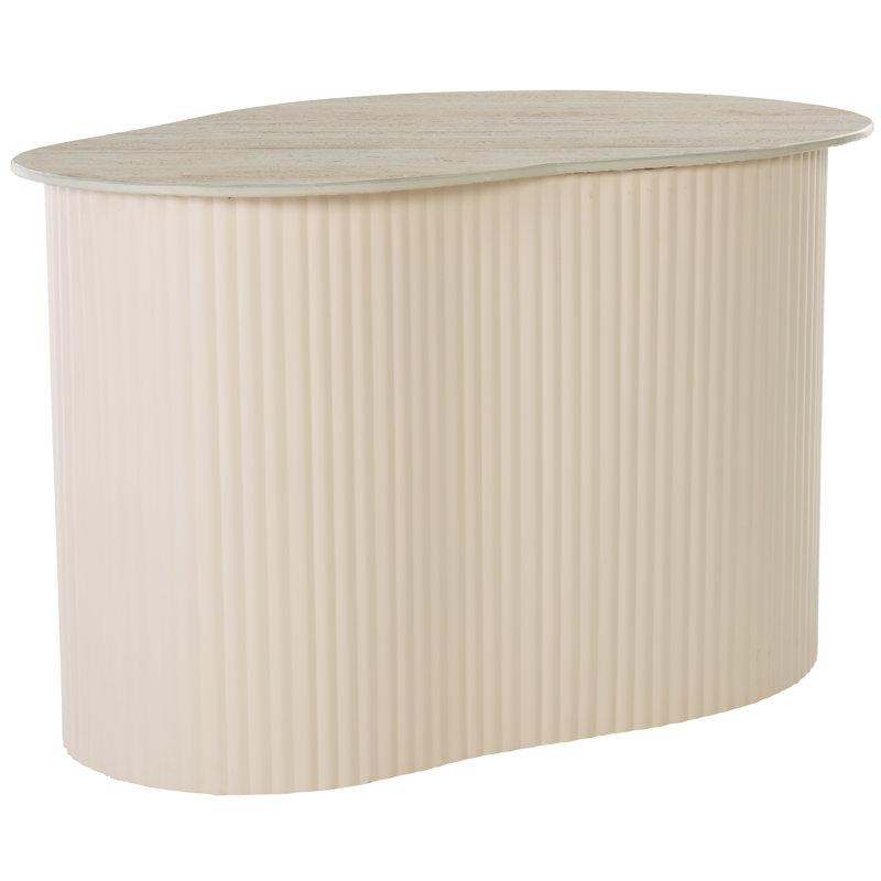 MTP Small Side Table, Light Beige, 16.54" H x 27.56" W x 18.11" D