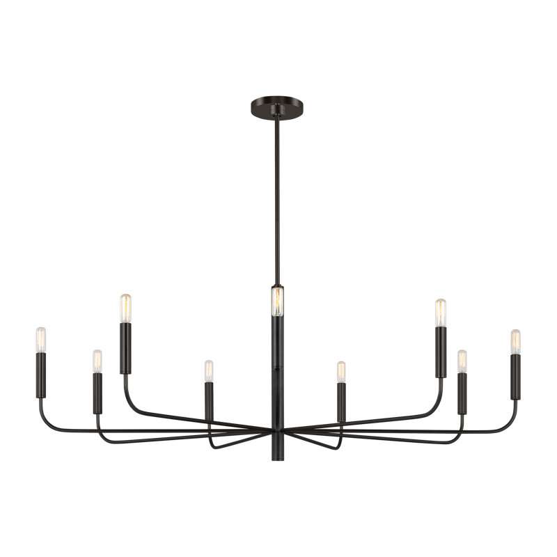 Brianna Wide Chandelier, Aged Iron