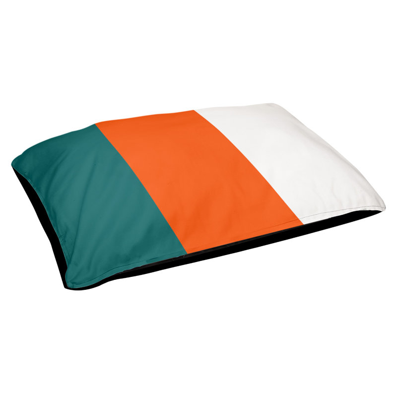 Coussin Miami, Grand (l 40 po x P 30 po x H 6,5 po), Orange
