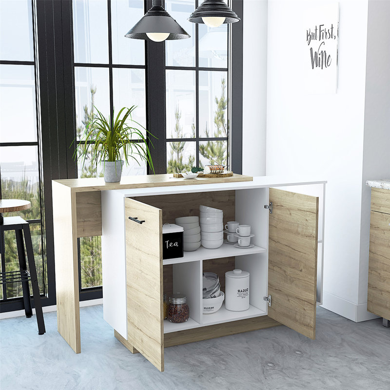 Stylish Multi-functional Kitchen Island for Modern Kitchen Spaces, White