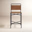 Upholstered Stool with Metal Frame-1897826138