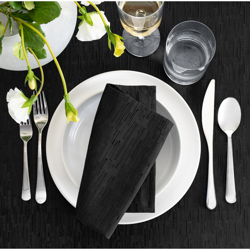 Serviettes de table Brosh, Noir