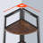 5-Tier Tall Corner Storage Shelf, Freestanding Open Bookshelf Plant Stand with Metal Frame for Living Room Bedroom Office