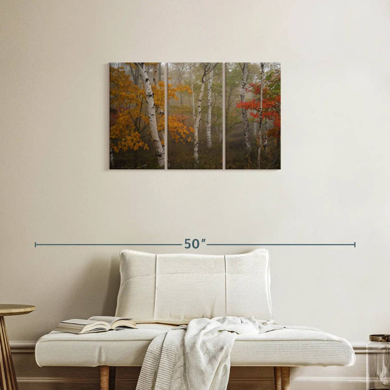 Alvord Autumn Birch Forest, H 20 po x l 33 po