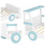Lit voiture de course simple AVELOR Whimsical avec tablettes de rangement intégrées | Lit plateforme pour enfants pour le jeu et l'organisation imaginatifs-1757660525