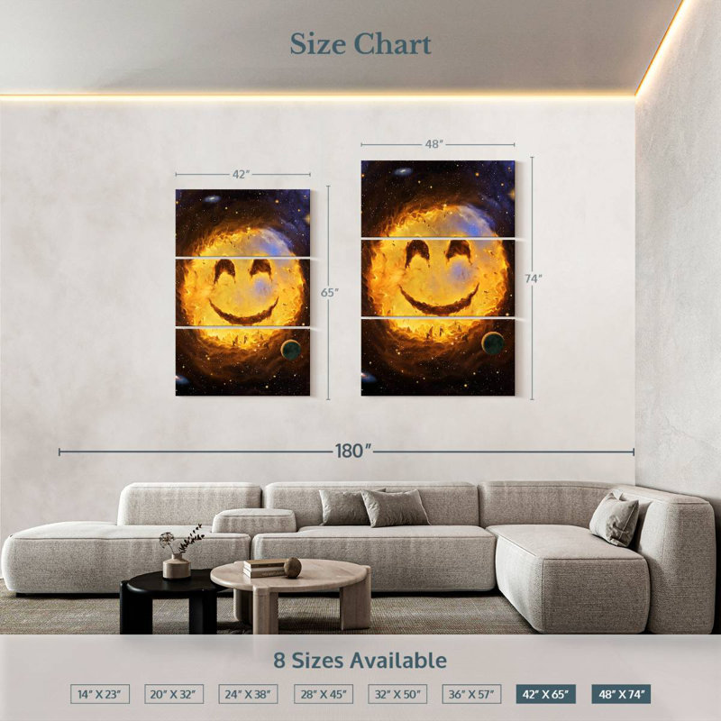 Oberle Galaxy Smile, 74" H x 48" W
