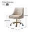 Chaise de travail Westlyn avec velours et double roue-265780396-139358243