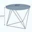 Table d'appoint à base géométrique grise en métal-607013053