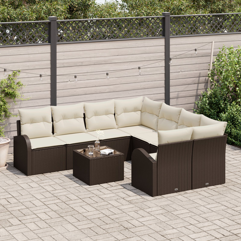124cm Wide Patio Sofa with Cushions