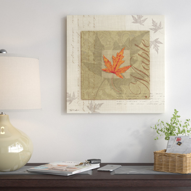 « érable », reproduction d’impression sur toile tendue, H 12 po x l 12 po x P 1,5 po, Toile tendue, Pas de tapis