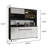 80.61" Black & White Light Luxury Sintered Stone Tall Sideboard, Multi-functional Wine & Tableware Tea Storage Cabinet for Living Room & Kitchen