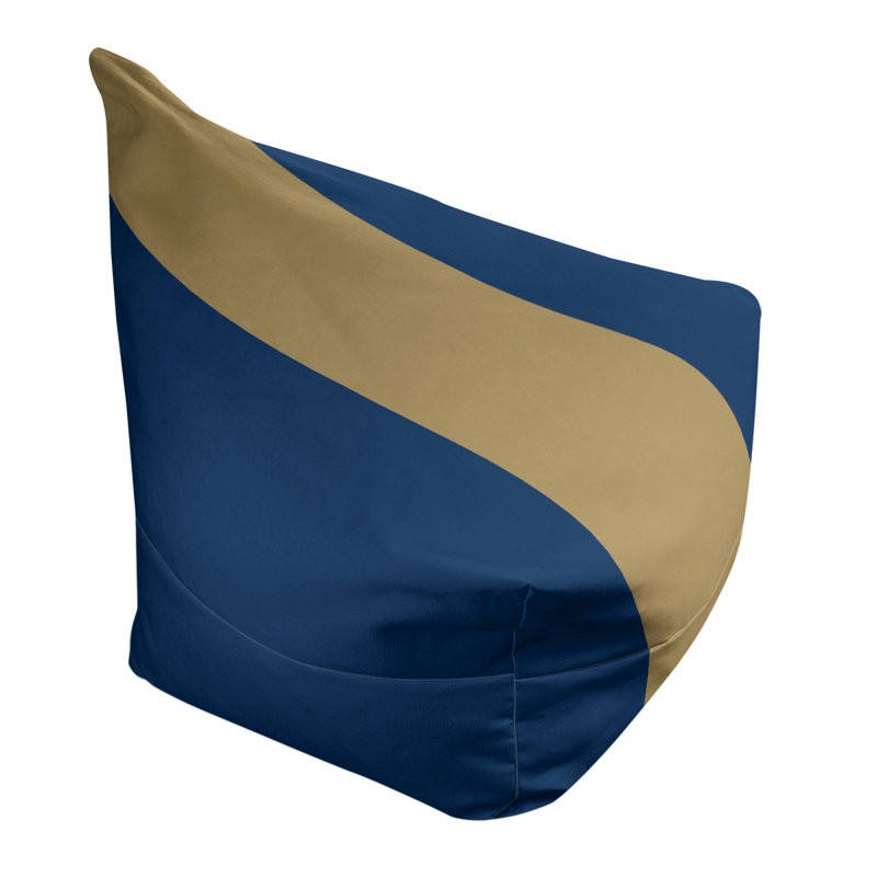 Bean Bag Cover, 2" x 38" x 42", Navy Blue/Gold/Navy Blue