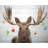 Moose has Christmas Balls - Rustic Framed Print for Decor