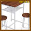 Table à hauteur de bar avec 2 tabourets, dossiers et cloisons de rangement | Idée de cadeau-1900516775-1906771759-1906771793