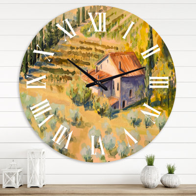 Little Farm In Countryside - Country Wall Clock