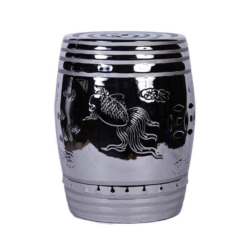 Table de bout Kiyelle, Argent / noir