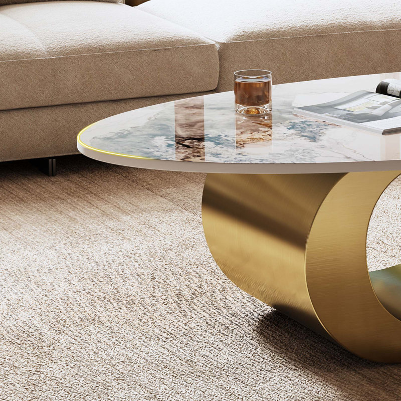Table basse 49,2 po, Doré