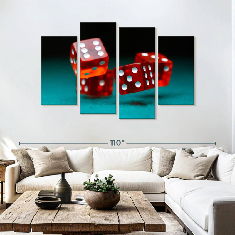 Rolling Dice, 54" H x 84" W