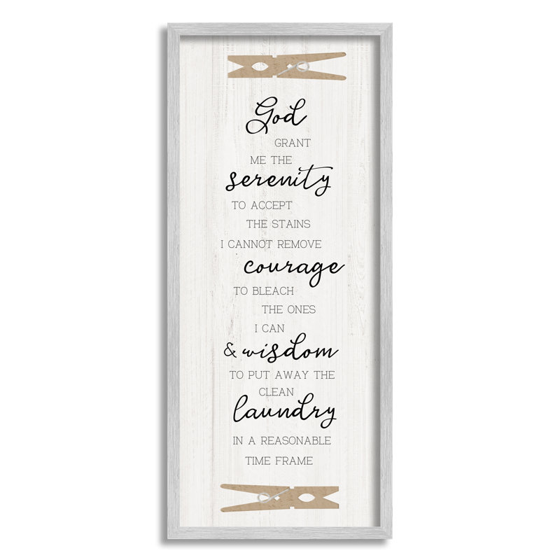 «Casual Laundry Expression» par CAD Designs - Impression sur toile, H 24 po x l 10 po x P 1,5 po, Estampe numérique Farmhouse