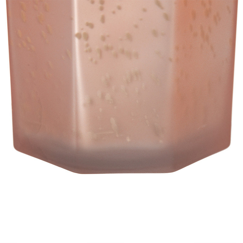 Romantic Table Centerpiece Candle Holder Set – 4-Pack Pink Mercury Glass Octagonal for Spring Decor & Living Room