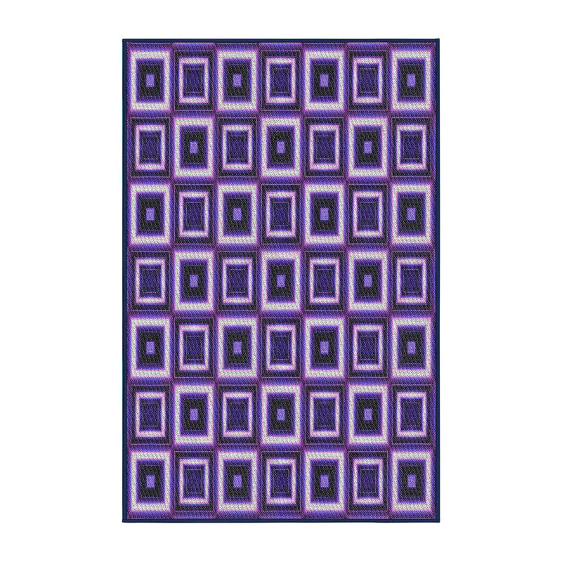 Tapis de zone mauve à motifs, Rectangle 5 pi x 7 pi