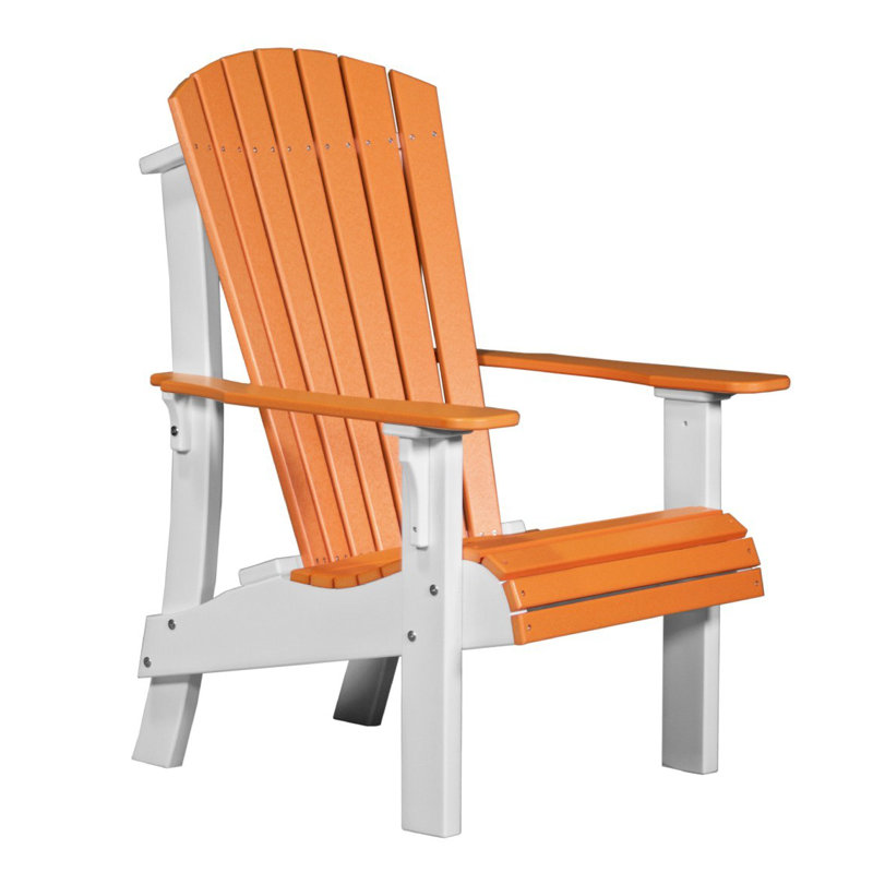 Chaise adirondack en plastique royal Zussen, Orange / blanc