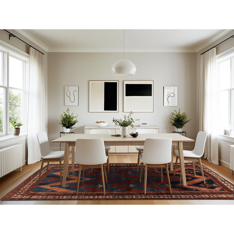 Machine Washable Persian Black Area Rug, Rectangle 7' x 10'