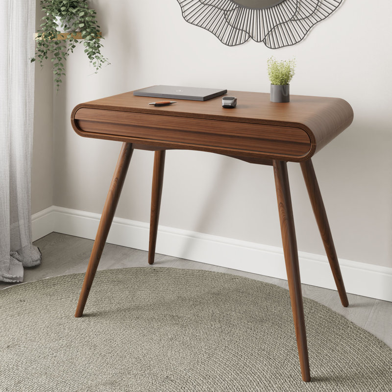 Chavanon Curved Executive Desk, Brown