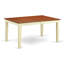 Ensemble de table de salle à manger 5 pièces moderne comprenant une table rectangulaire en bois avec feuille papillon et 4 chaises de salle à manger, babeurre et cerise-20549048-49668354