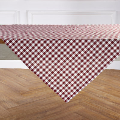 Gingham Check - 100% Pure Linen Table Throw