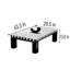 Table basse rétro en bois avec damier-782299978