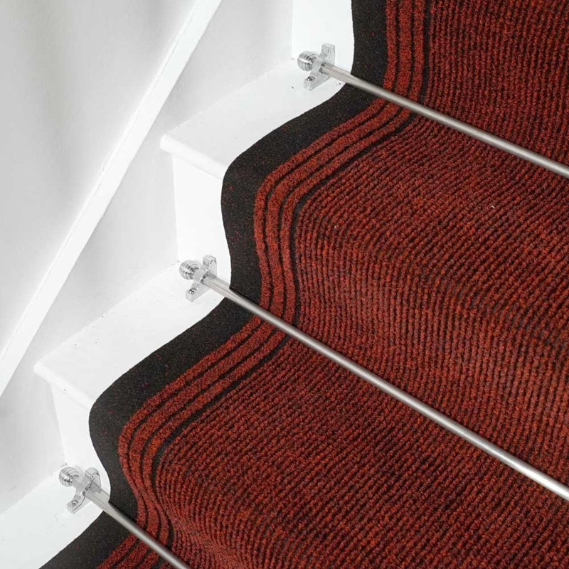 Stair Runner Abby Solid Colour Flatweave Area Rug, Runner 80 x 600cm