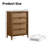 Chylie Wood and Rattan 4-Drawer Chest