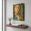 Tableau mural en métal doré « Sax Man » par JD, 30,5 x 40,5 cm-526139072