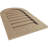 Timberthane Round Top Faux Wood Non-Functional Gable Vent, Primed Tan-64523027-64523028