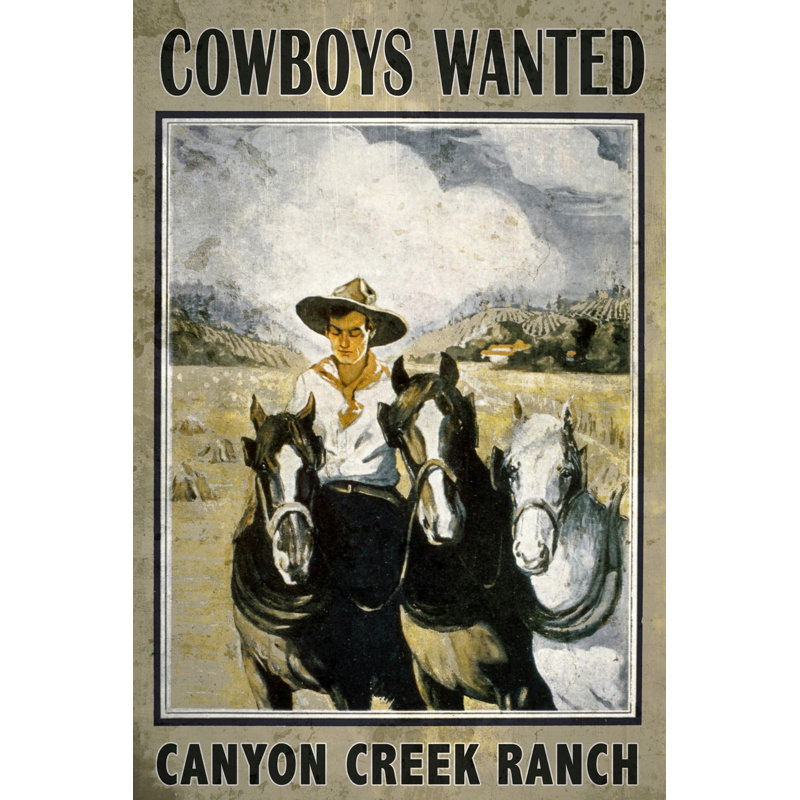 Cowboys recherchés 24 x 36