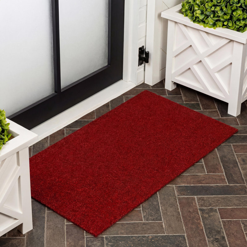 Tapis d'intérieur / extérieur Kalonni, L 24 po x L 48 po, Rouge